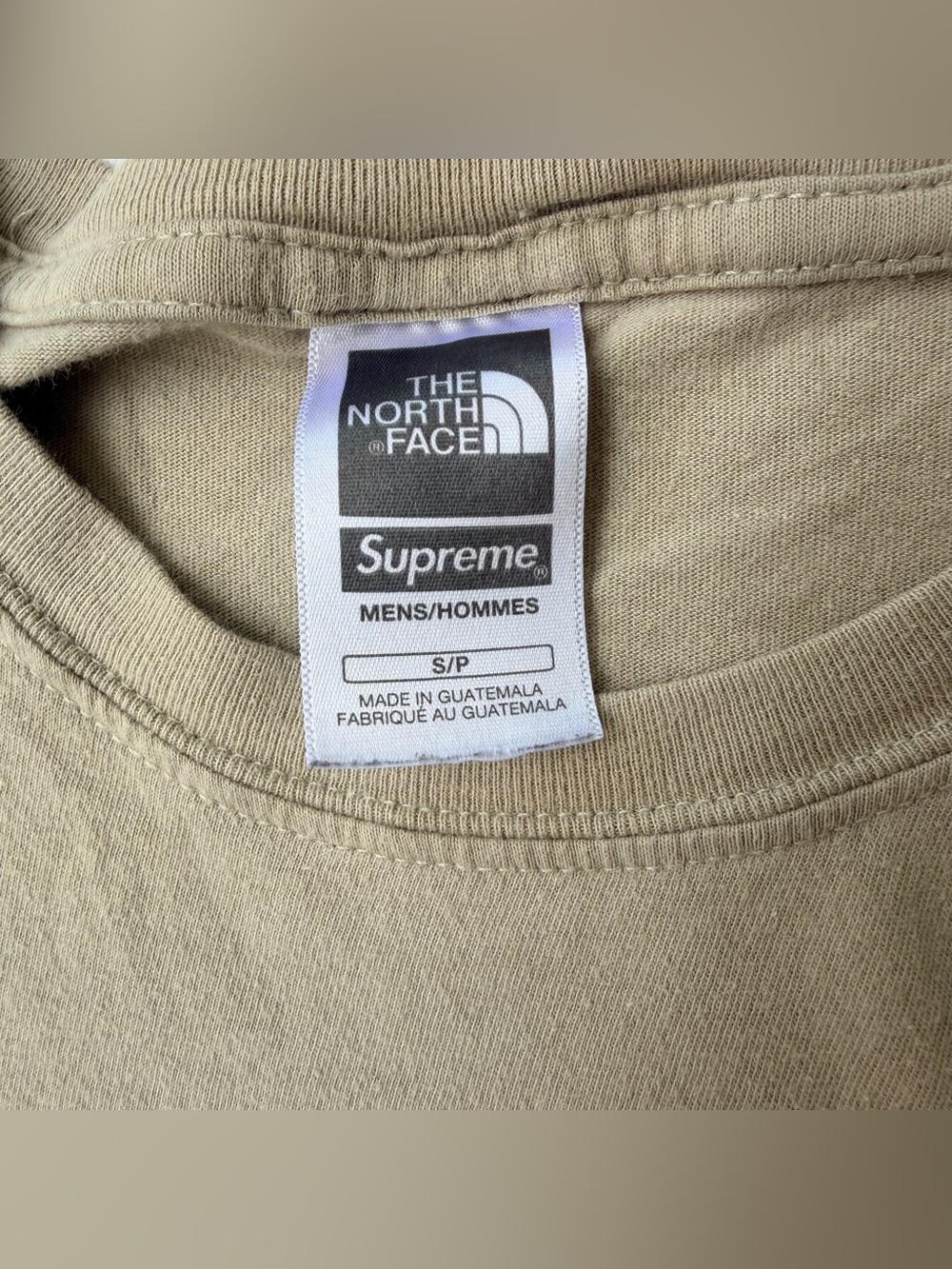 Supreme x The North Face Khaki Graphic Short Sleeve T-Shirt - Picture 3 of 4